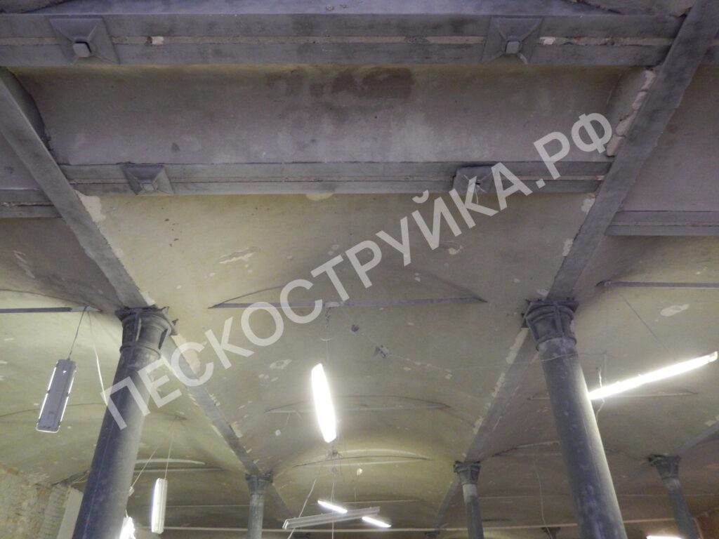 пескоструйная очистка бетонных потолков