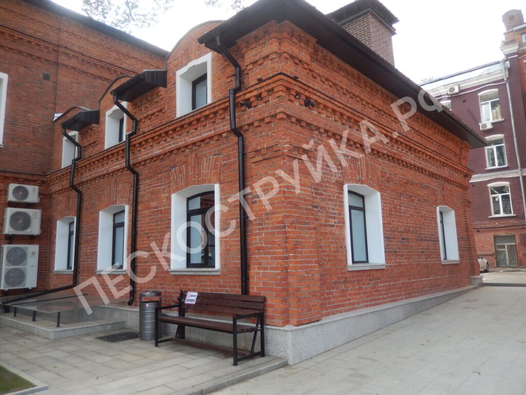 пескоструйная обработка фасада от краски