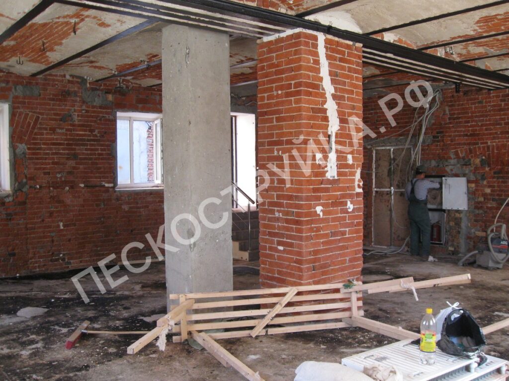 пескоструйная очистка внутреннего помещения