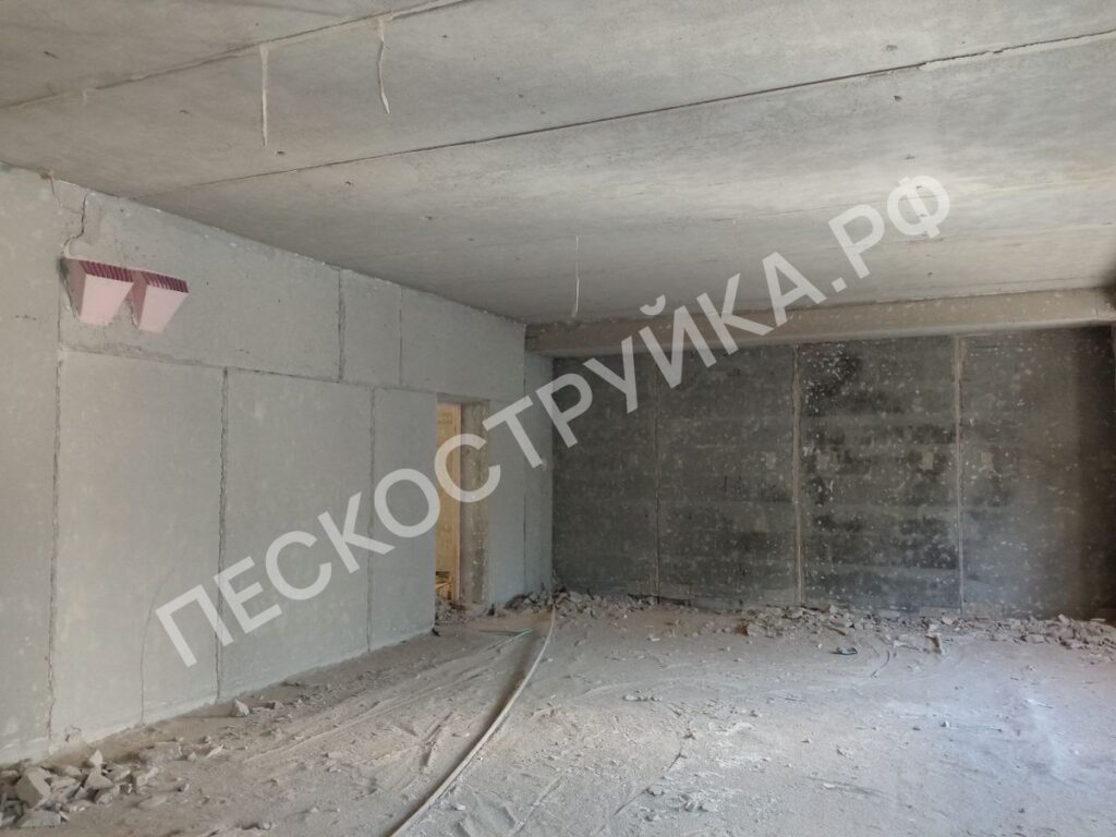 удаление старой краски с бетона