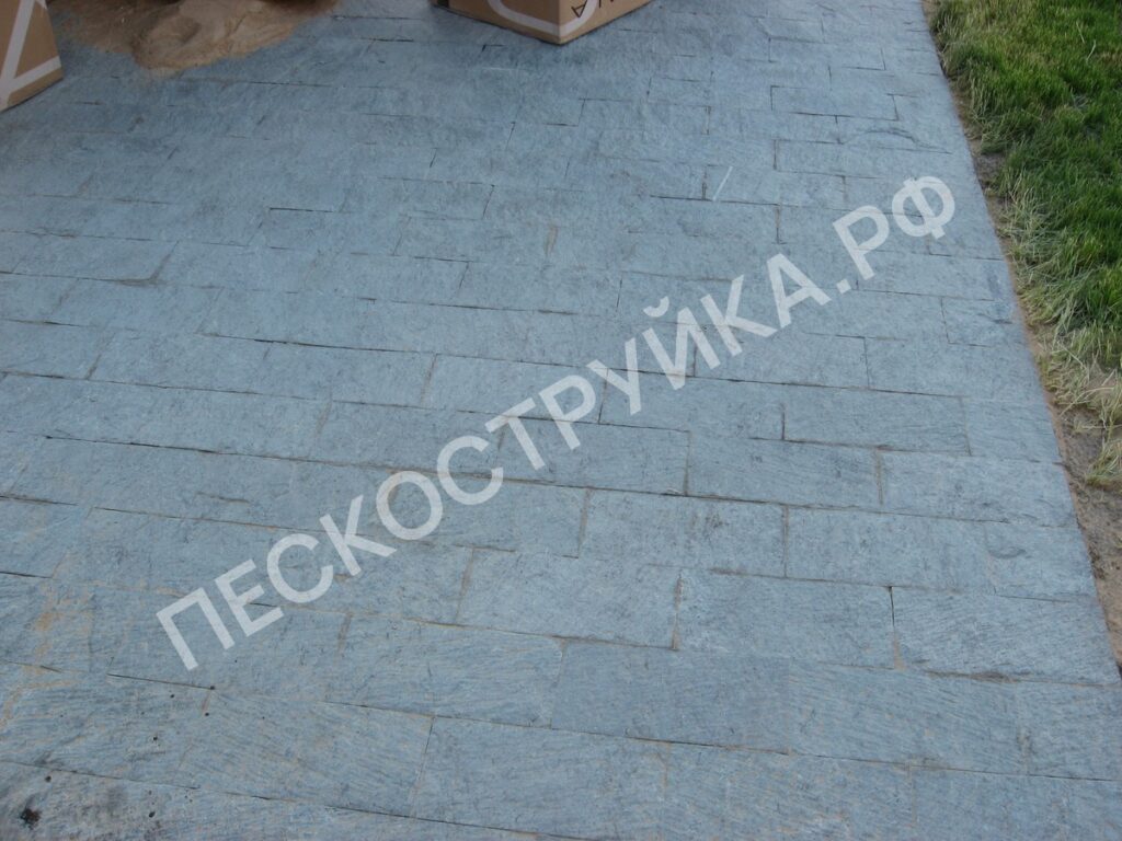 пескоструйная обработка гранитной брусчатки